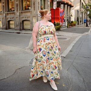 ELOQUII Shirred Bodice Maxi Dress